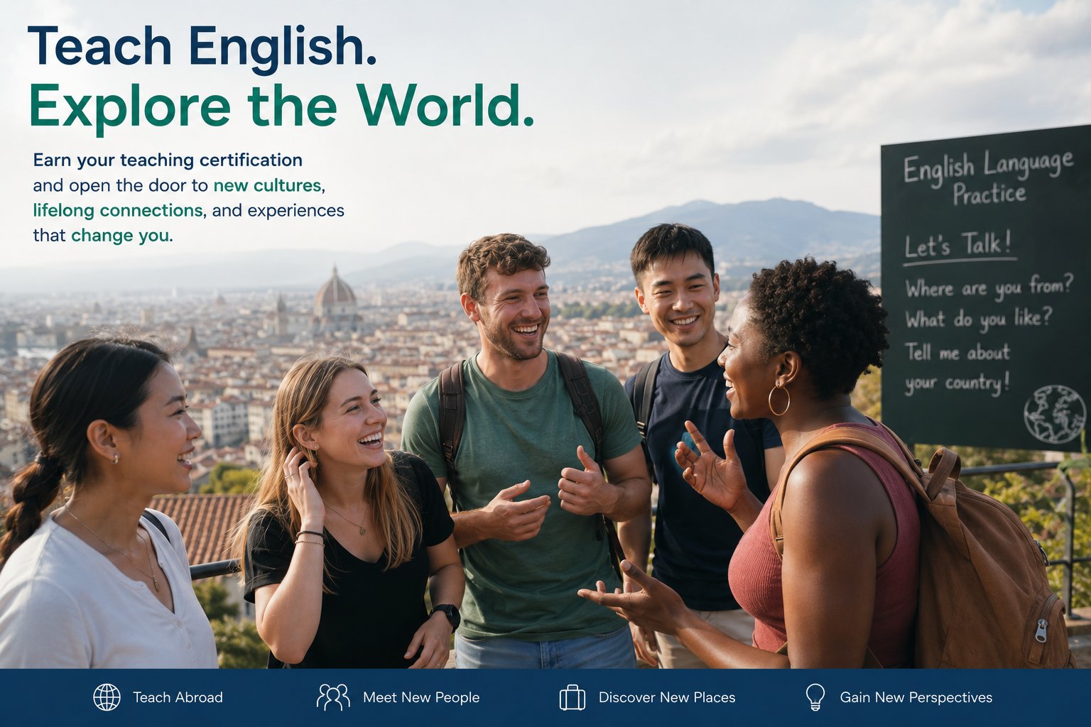 Students teaching and travelling abroad with Orbit Teaching & Testing Academy